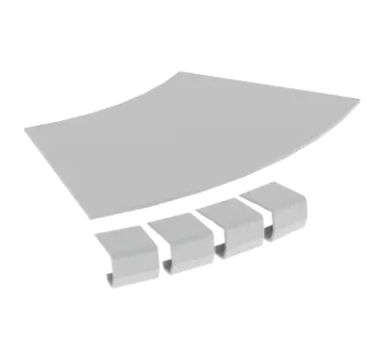 TAPA PARA CURVA PLANA 45° TIPO H