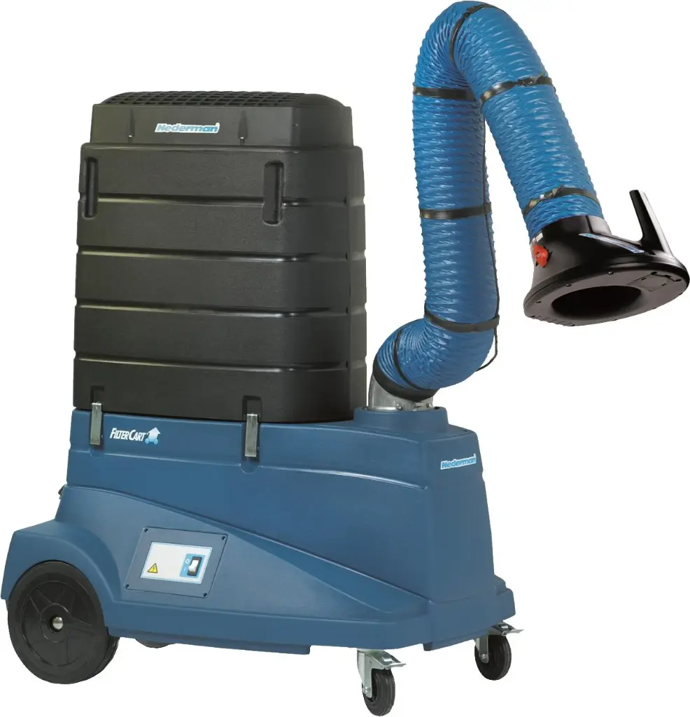FilterCart + filtro portátil de uso intermitente para aplicaciones de extracción y soldadura ligera.