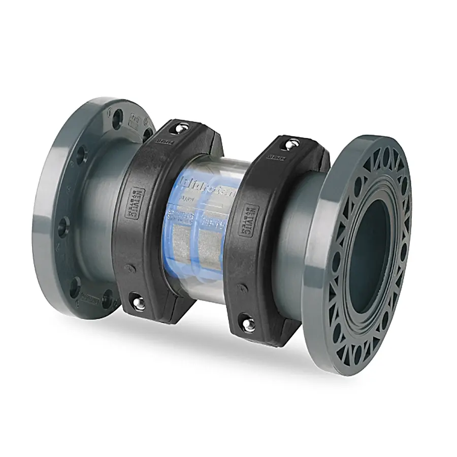 Filtro en línea salida bridas - visor de malla 